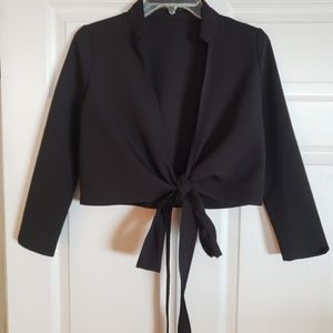 Pretty Little Thing Tie Front Top Size US 2